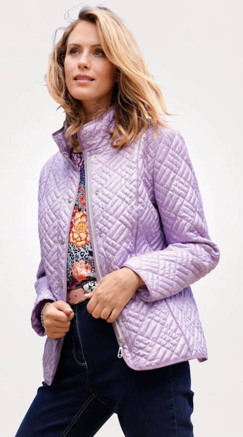 MONA Gewatteerde jas met warme wattering Lila/Paars