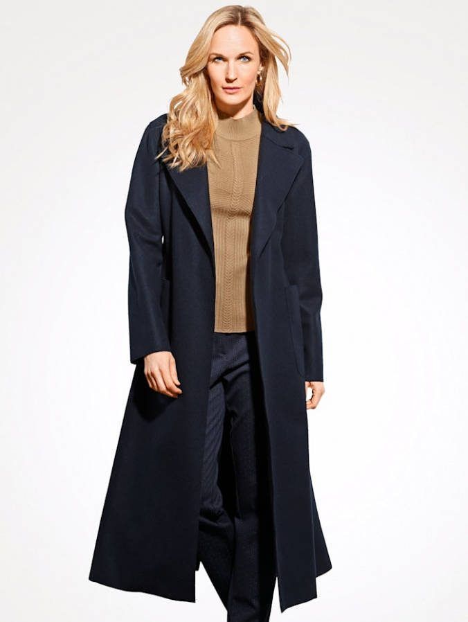 MONA Mantel in elegante look Marine