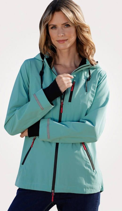 MONA Outdoorjas van weerbestendig materiaal Smaragdgroen