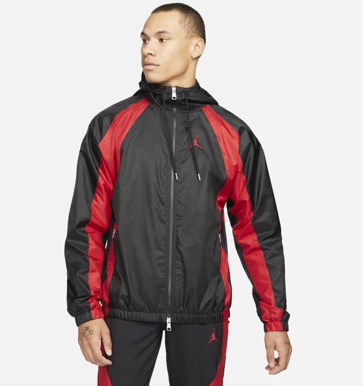 Jordan Essentials Woven Jacket Black/Gym Red Heren