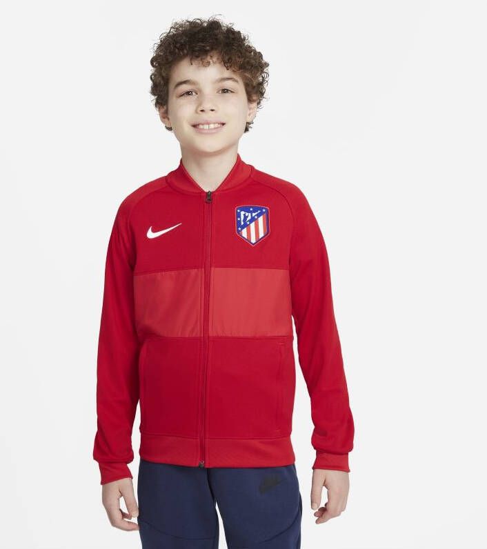 Nike Kids Atlético Madrid Voetbaltrainingsjack met rits voor kids Rood