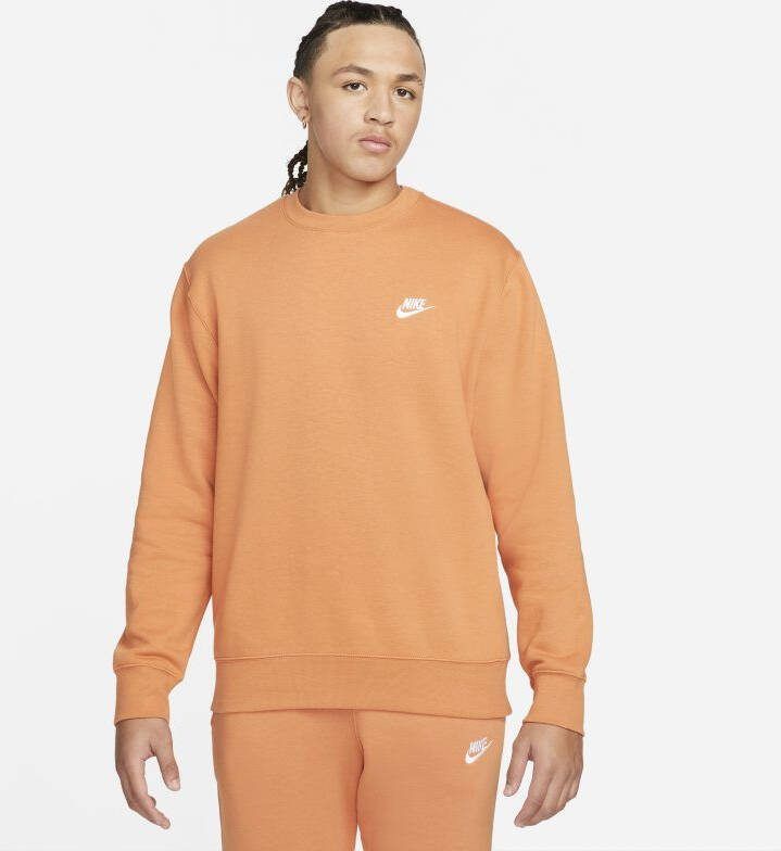Nike Sportswear Club Fleece Shirt met ronde hals Oranje