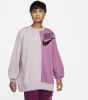 Nike Sportswear Extra oversized danssweatshirt van fleece Paars online kopen