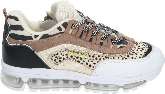Vingino Linn White Black Earth Lage sneakers