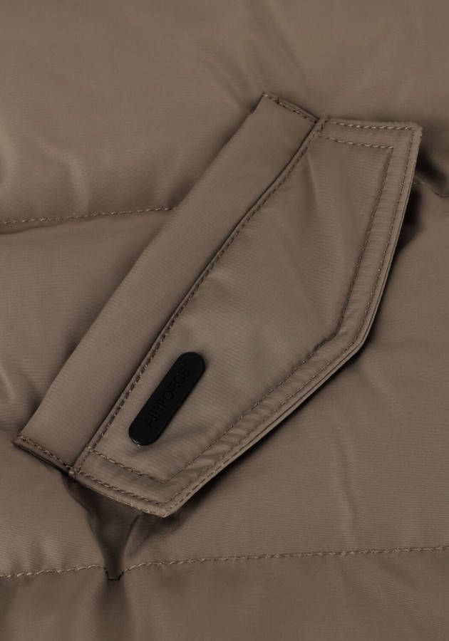 Airforce Jade gewatteerde longline jas met capuchon