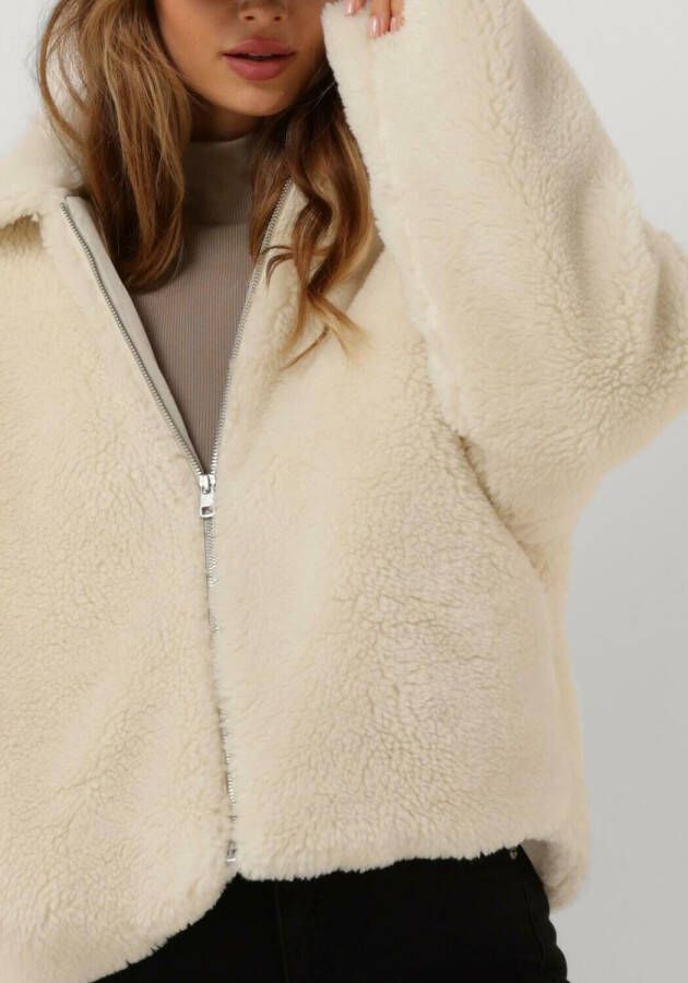 Calvin Klein Sherpa jack van teddy met logo en backprint