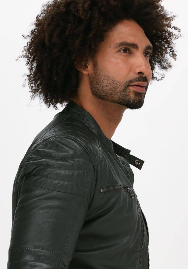 Goosecraft Jacket965 bikerjack van schapenleer met ritszakken