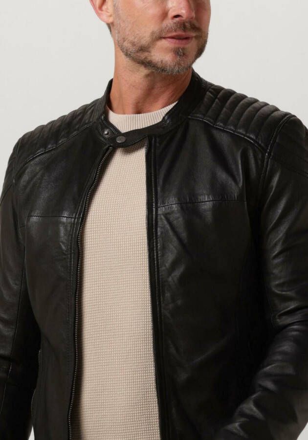 Leren Biker Jacket Zwart (100002001 Biker919)