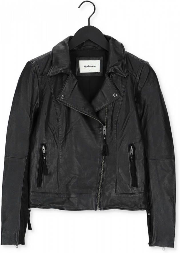 Modström Iman bikerjack van lamsleer met ritszakken