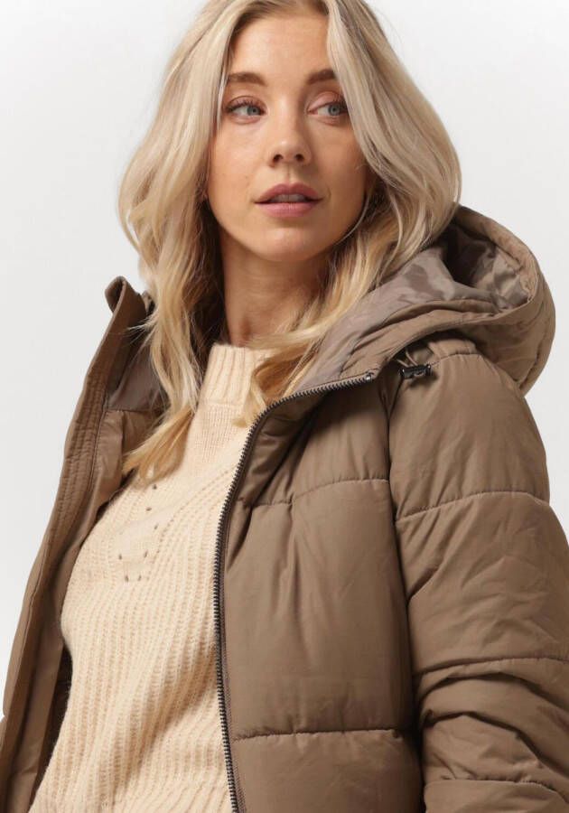 Object Bruine Gewatteerde Jas Hanna L/s Long Jacket