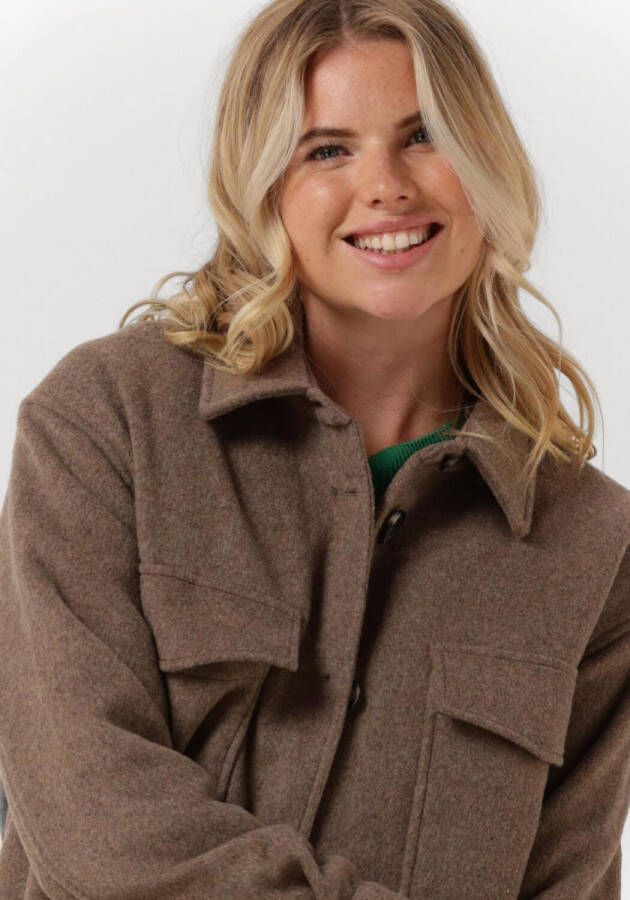 Object Bruine Mantel Ella Wool Coat