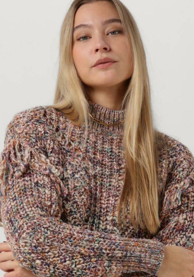 Object Bruine Trui Fleur L/s Knit