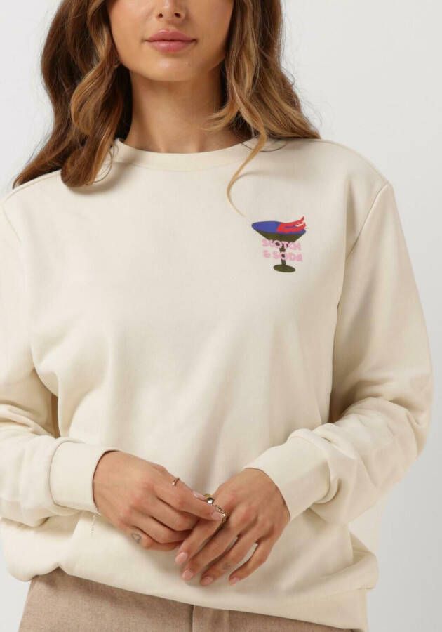 Scotch & Soda Sweater in biologische katoenblend met front en backprint