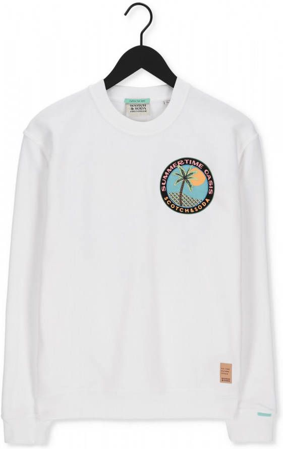 Scotch & Soda Sweater in biologische katoenblend met front en backprint