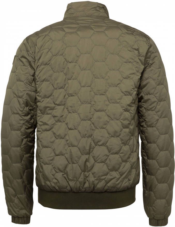 PME Legend Olijf Gewatteerde Jas Bomber Jacket Raider Ii Taffetar
