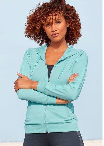 active by Lascana Trainingsjack met logo tape aan de mouwen