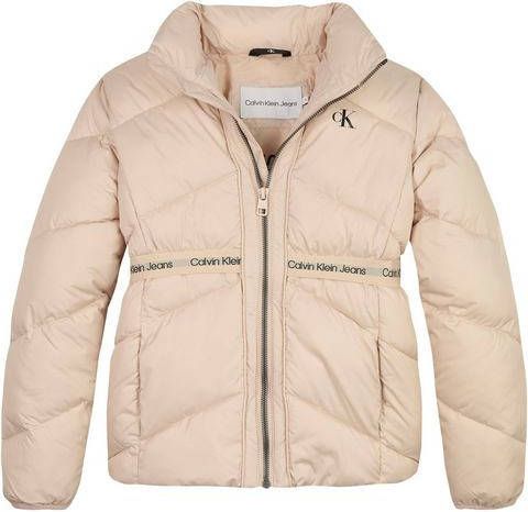 Calvin Klein Gewatteerde puffer jack met logoband
