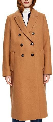 Esprit Double Breasted Coats , Beige, Dames