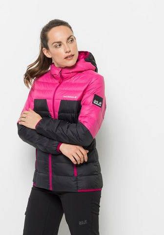 Jack Wolfskin DNA Tundra Hoody Donsjas Dames Middenroze