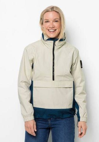 Jack Wolfskin 365 Fearless Overhead Dames Jas Gebroken Wit/Blauw