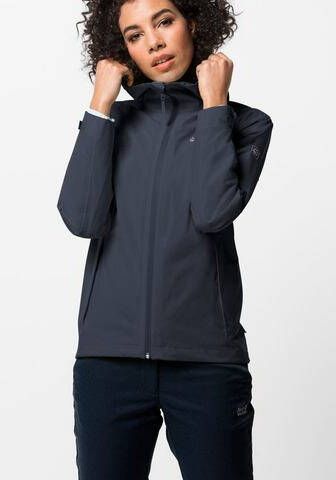 Jack Wolfskin JWP Shell Jacket Dames Donkerblauw