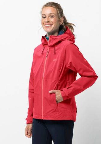 Jack Wolfskin Highest Heak Hardshell Jas Dames Rood