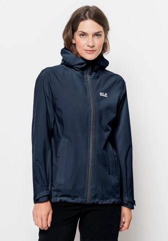 Jack Wolfskin Pack & Go Shell Jas Dames Blauw