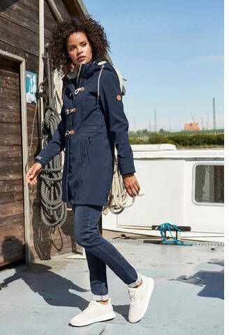 KangaROOS Softshell jack met leuke contrastkleurige capuchonvoering