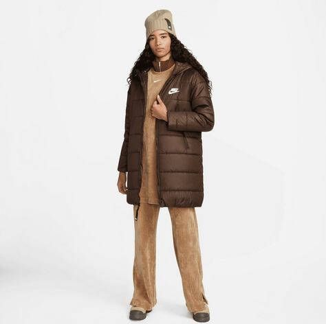 Nike Sportswear Therma FIT Repel Parka met synthetische vulling en capuchon voor dames Baroque Brown/Black/White Dames