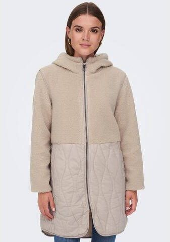 Only Alleen Otinka Teddy Quilt Hood Coat CC O Tannin | Freewear beige , Beige, Dames