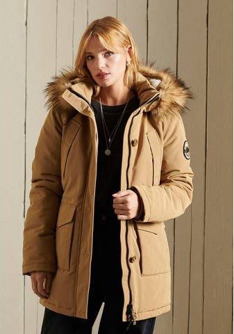 Superdry Everest parka met afneembare capuchon en imitatiebontkraag
