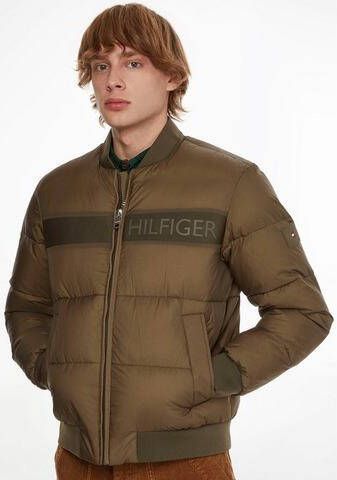 Tommy Hilfiger Gewatteerd bomberjack met steekzakken en logo
