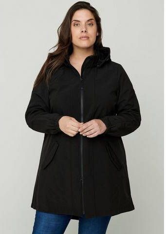 Zizzi waterafstotende softshell jas zwart