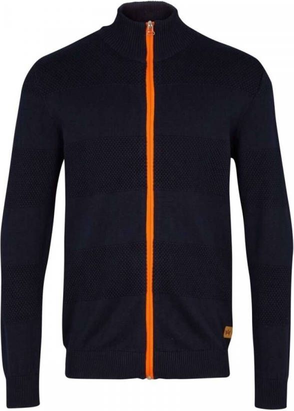 Kronstadt Regular Fit Sweatjacket marine, Effen