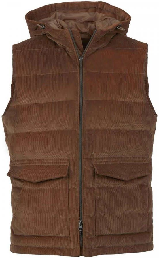 Stenströms Fitted Body Outdoor vest bruin, Effen