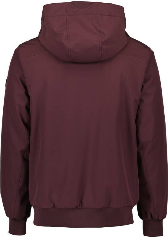 Airforce bomber bordeaux slim fit synthetisch effen rits