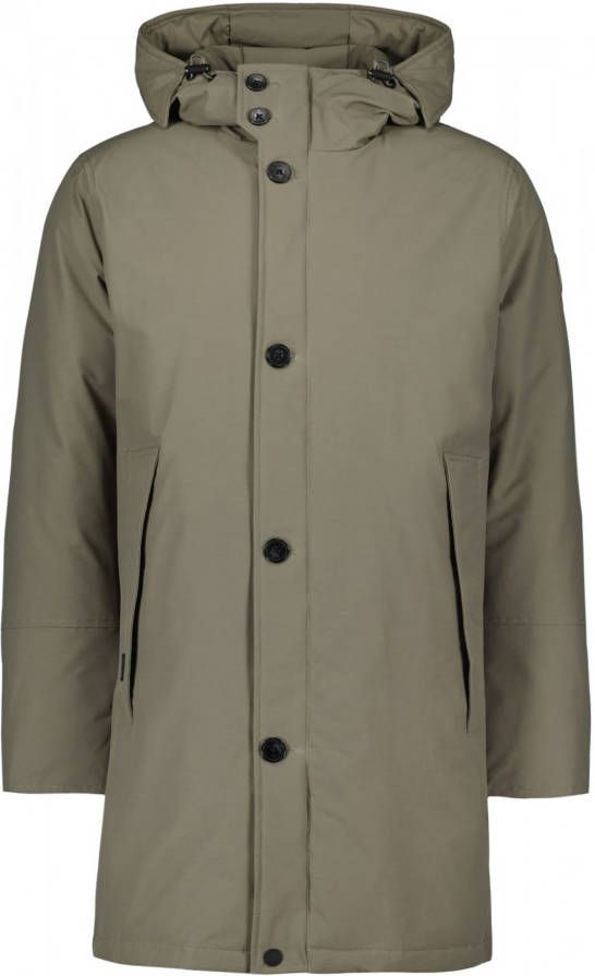 Airforce winterjas beige normale fit effen rits + knoop