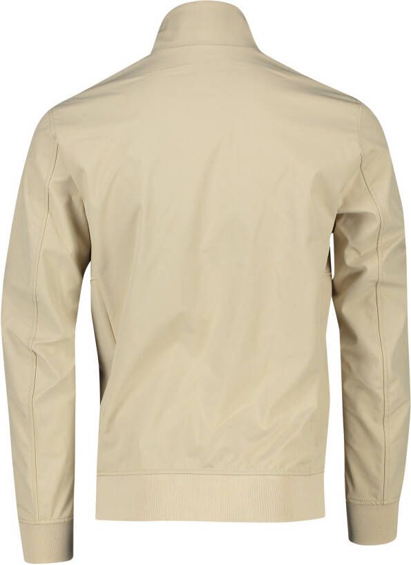 Airforce zomerjas beige slim fit effen rits waterdicht