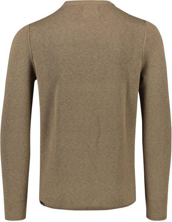 Butcher of Blue fijngebreide trui Clifden met wol sepia brown