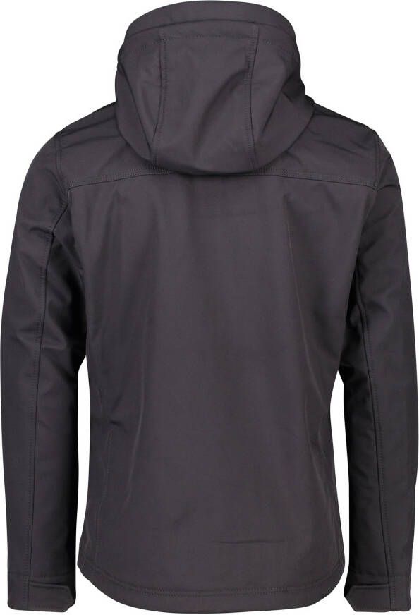 camel active softshell jas zwart afneembare capuchon