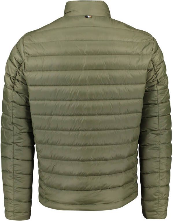 Hugo Boss winterjas legergroen normale fit effen rits