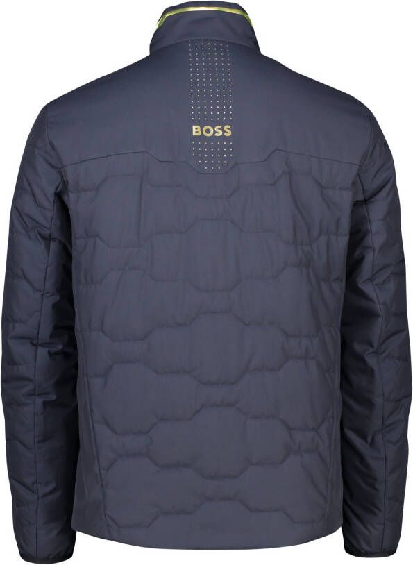 Hugo Boss winterjas rits donkerblauw zakken