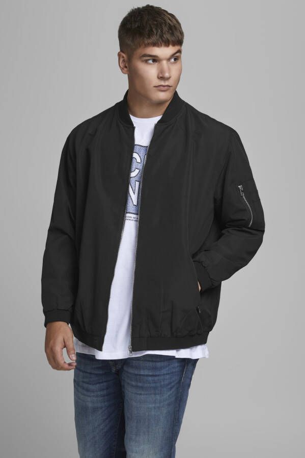 JACK & JONES PLUS SIZE bomberjack JJERUSH Plus Size black