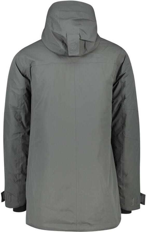 Tenson winterjas groen uni normale fit effen rits + knoop