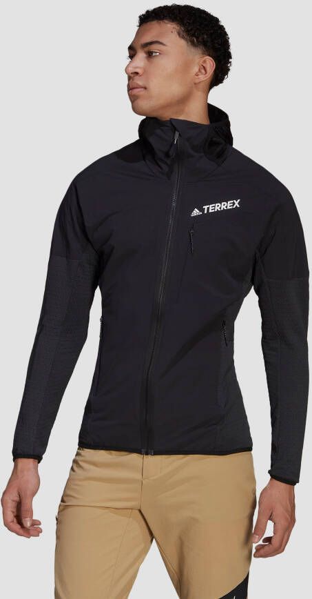Adidas techrock flooce wind outdoorjas zwart heren
