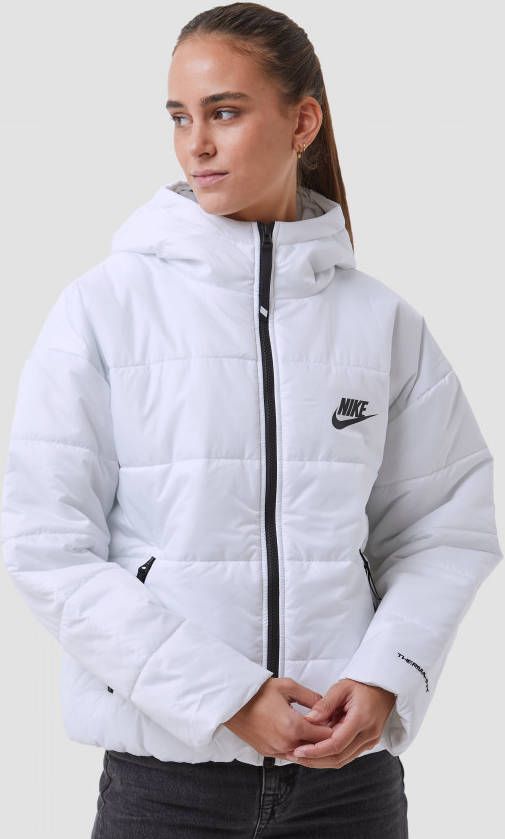 Nike Sportswear Therma FIT Repel Damesjack met synthetische vulling en capuchon Wit