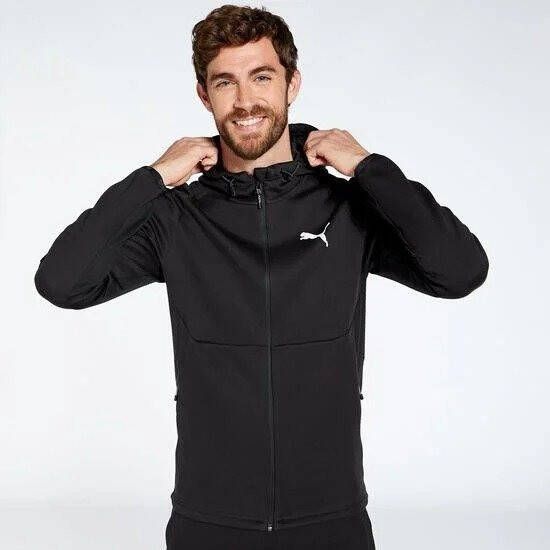 PUMA Hoodie Evostripe Full Zip Zwart/Wit