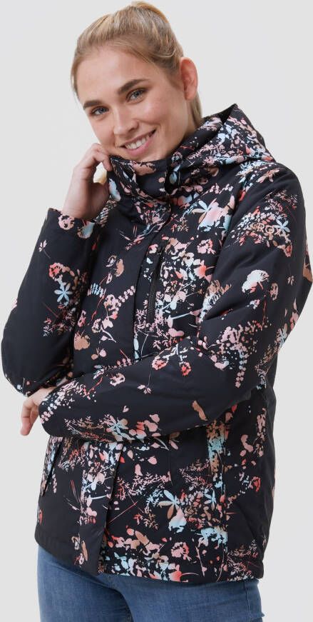 Roxy jetty geïsoleerde ski jas zwart/wit dames