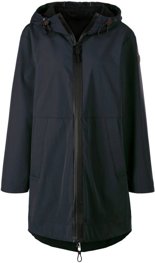 Peuterey Lange softshell jas capuchon zwart