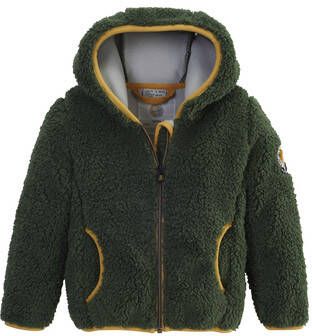 Killtec Fleecejas met capuchon Bosgroen